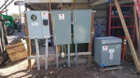 green box temporary electric service|underground electrical service modification.